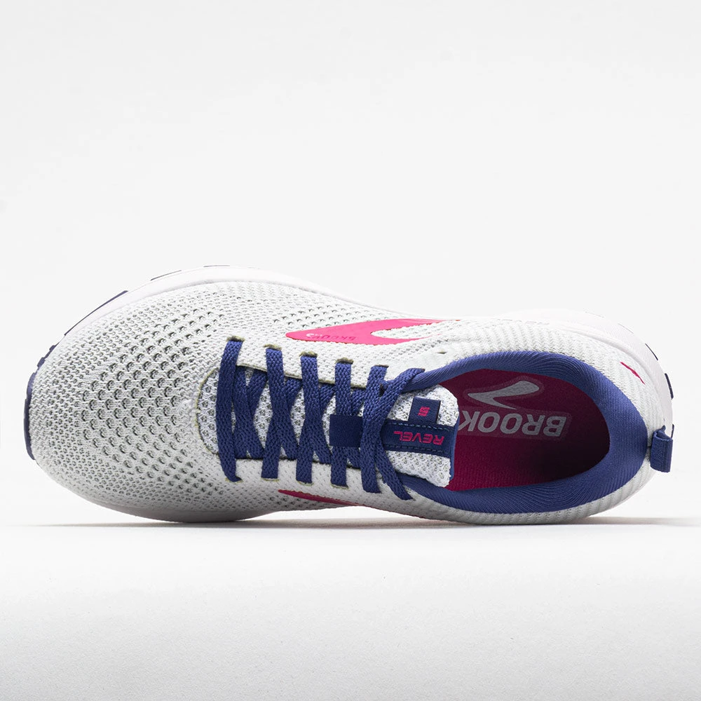 Brooks Revel 5 Women's White/Navy/Pink - Image 3