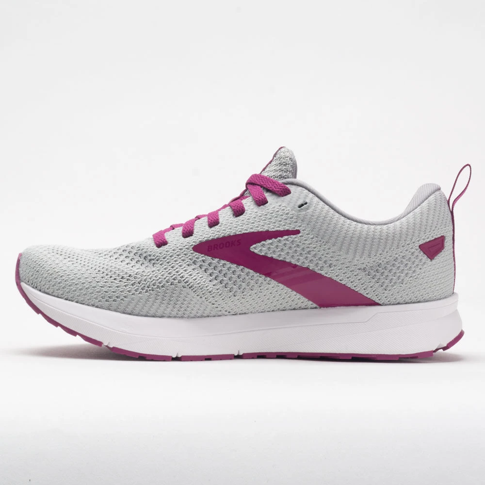 Brooks Revel 5 Women's Gray/White/Baton Rouge - Image 2