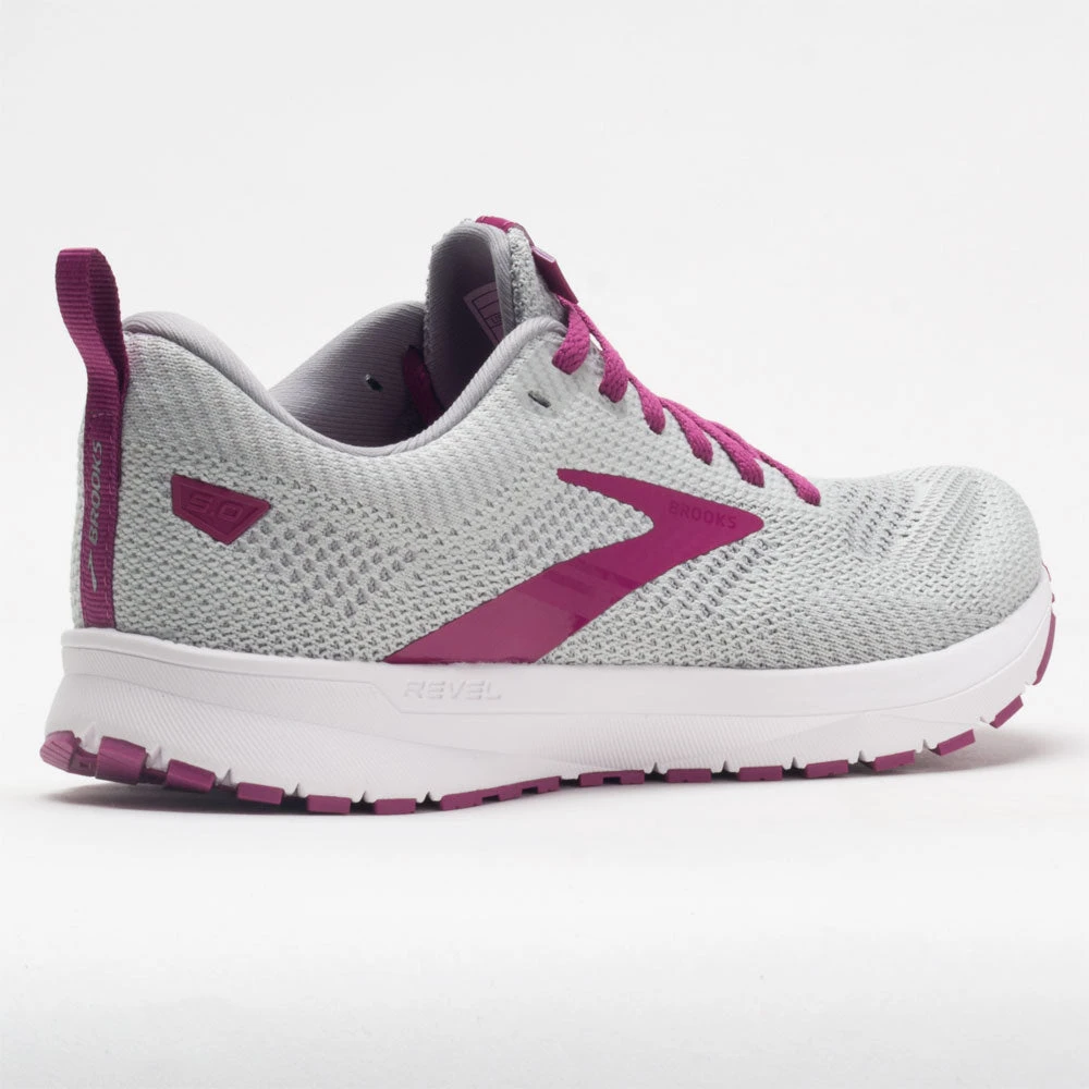 Brooks Revel 5 Women's Gray/White/Baton Rouge - Image 6