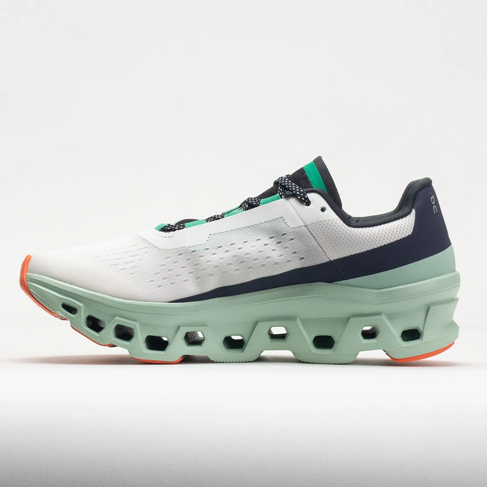 On Running On Cloudmonster Men's Undyed White/Creek - Image 2