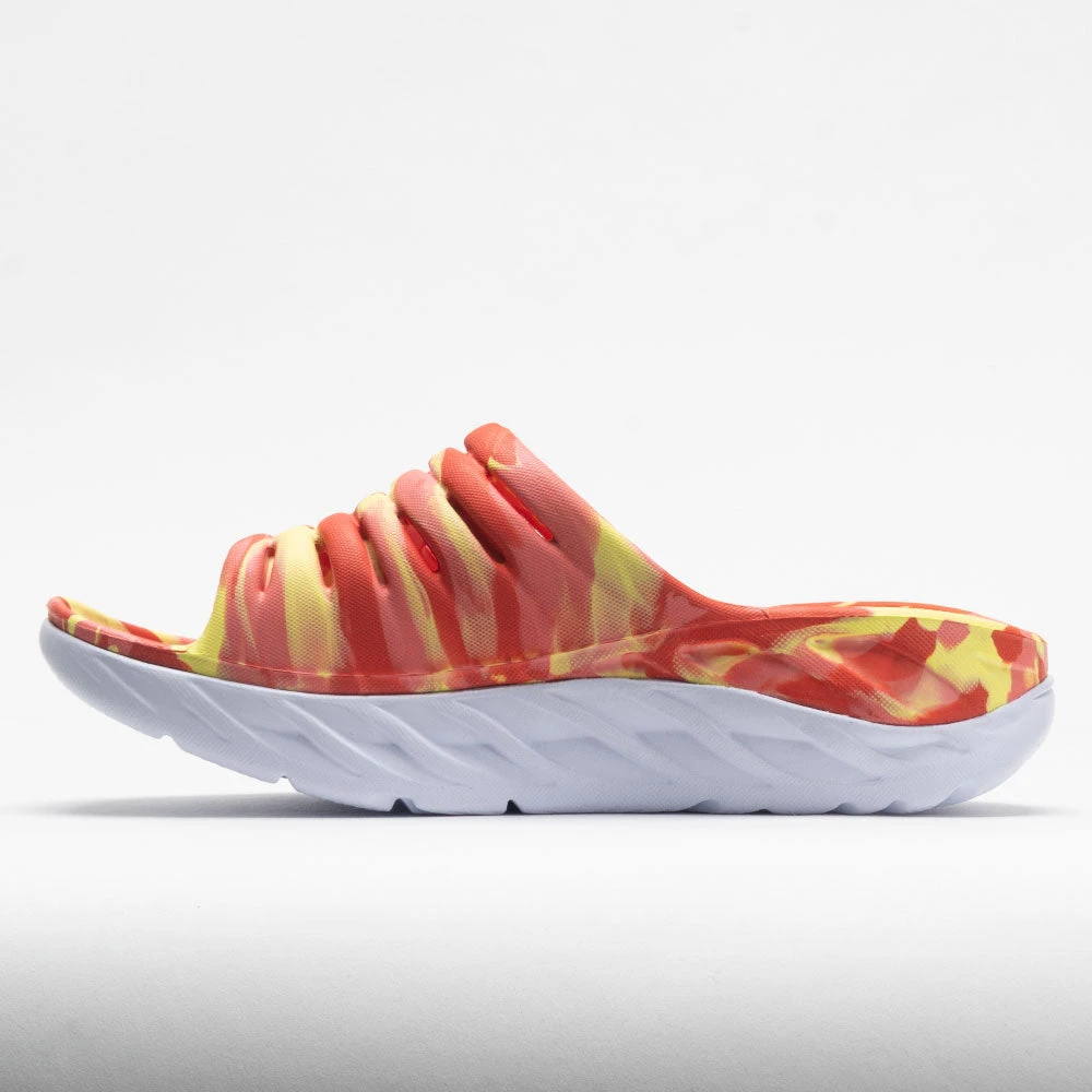 HOKA Ora Recovery Slide Swirl Unisex Yellow Pear/Fiesta - Image 3