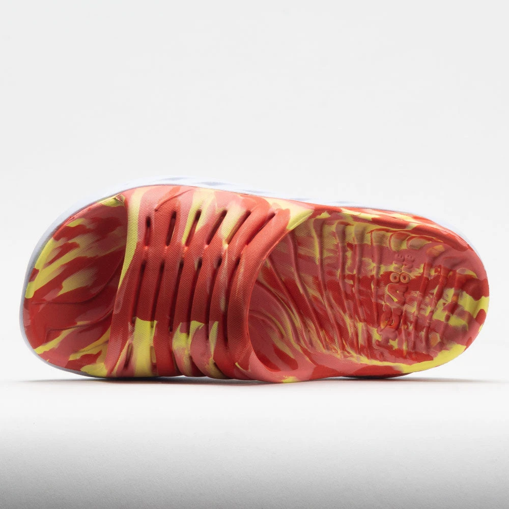 HOKA Ora Recovery Slide Swirl Unisex Yellow Pear/Fiesta - Image 2