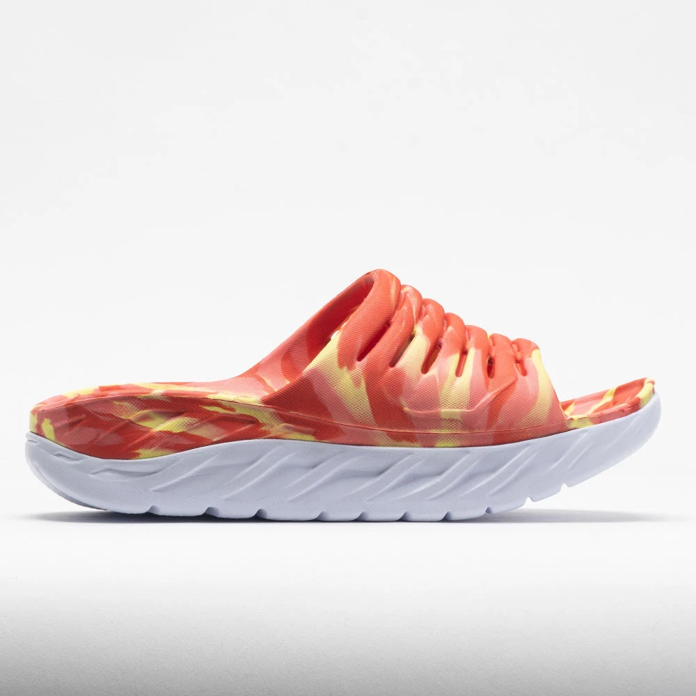 HOKA Ora Recovery Slide Swirl Unisex Yellow Pear/Fiesta